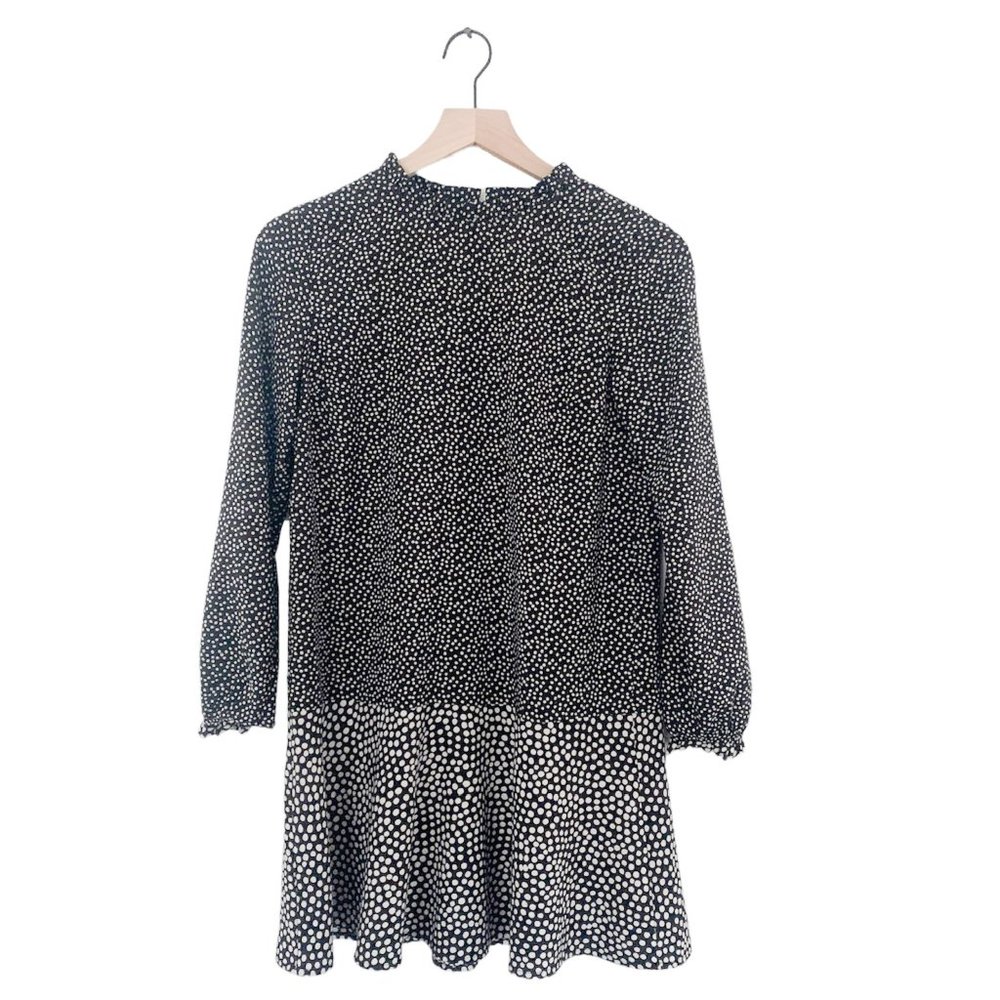 LOFT Black Polka Dot Dress